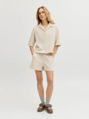 Global Waffle Shorts Cream