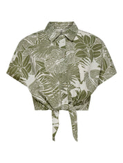 Jakiri Leaf Tie Front Shirt