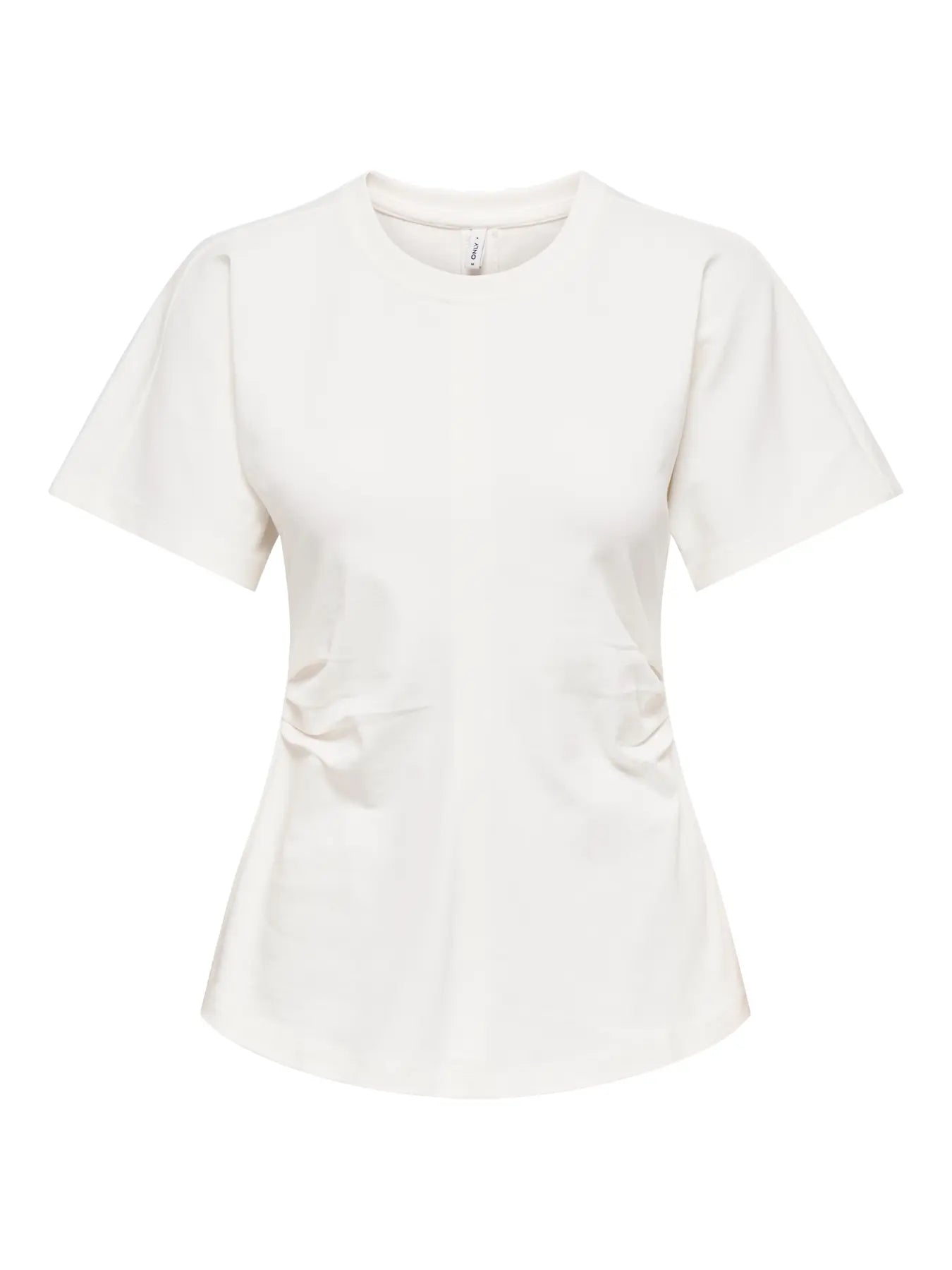 Marie White Ruched  T-Shirt Top