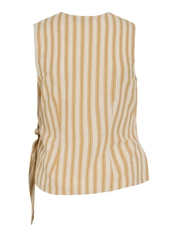 Prisilla Stripe V-neck Knot Wrap Top