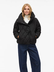 Bumble Black Quilted Tie Jacket
