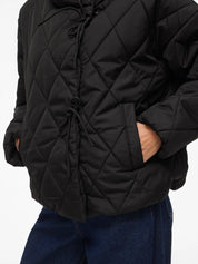 Bumble Black Quilted Tie Jacket