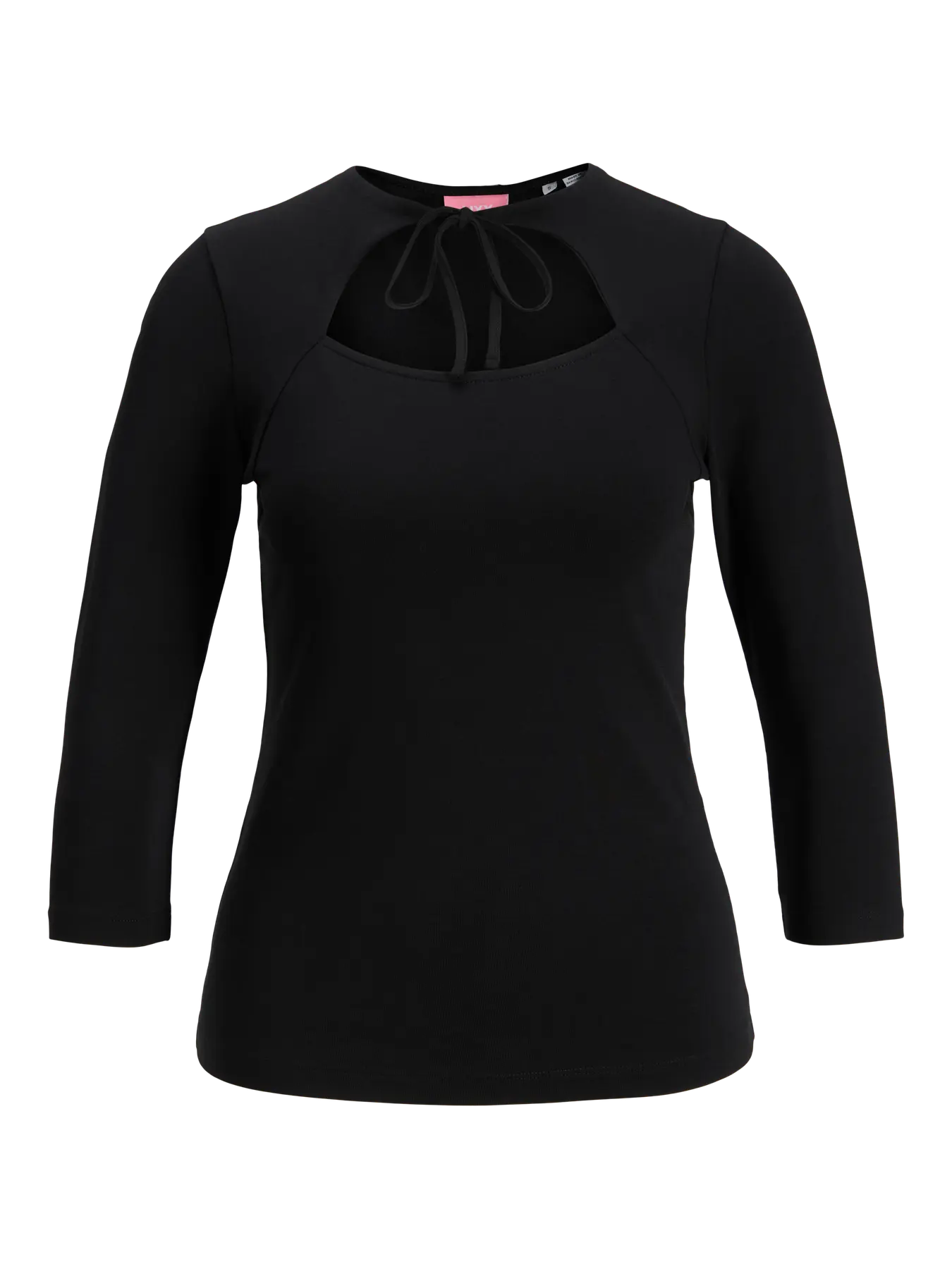Gigi Open Tie Front Top Black