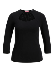Gigi Open Tie Front Top Black