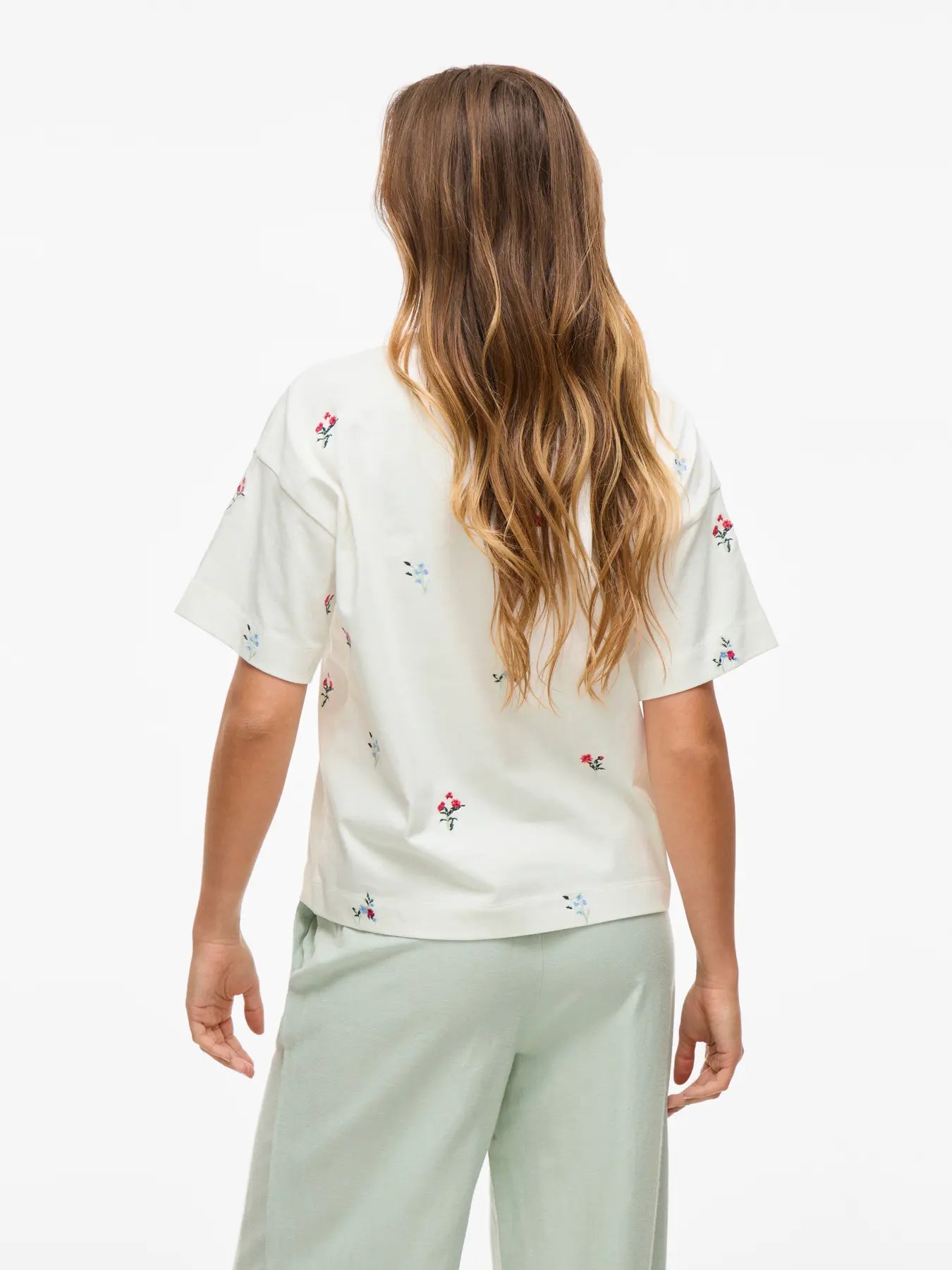 Monie Flower Embellish Oversized Tee