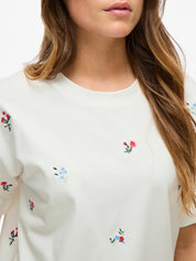 Monie Flower Embellish Oversized Tee
