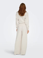 Lounge Cream Wide Leg Sweat Pants