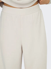 Lounge Cream Wide Leg Sweat Pants