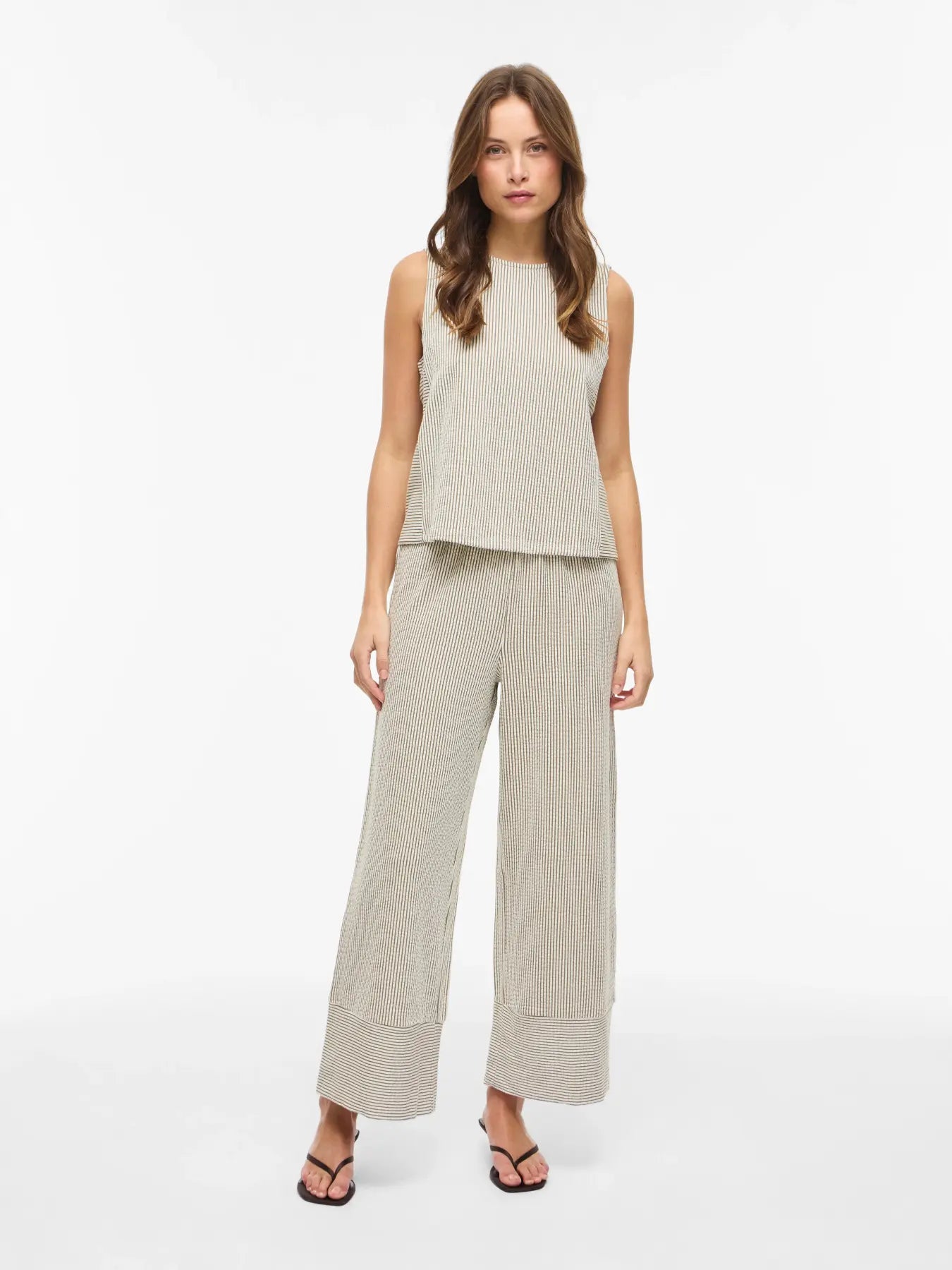 Triplo Sleeveless Stripe Vest/Top