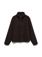 Flash Teddy Half-Zip Pullover Brown